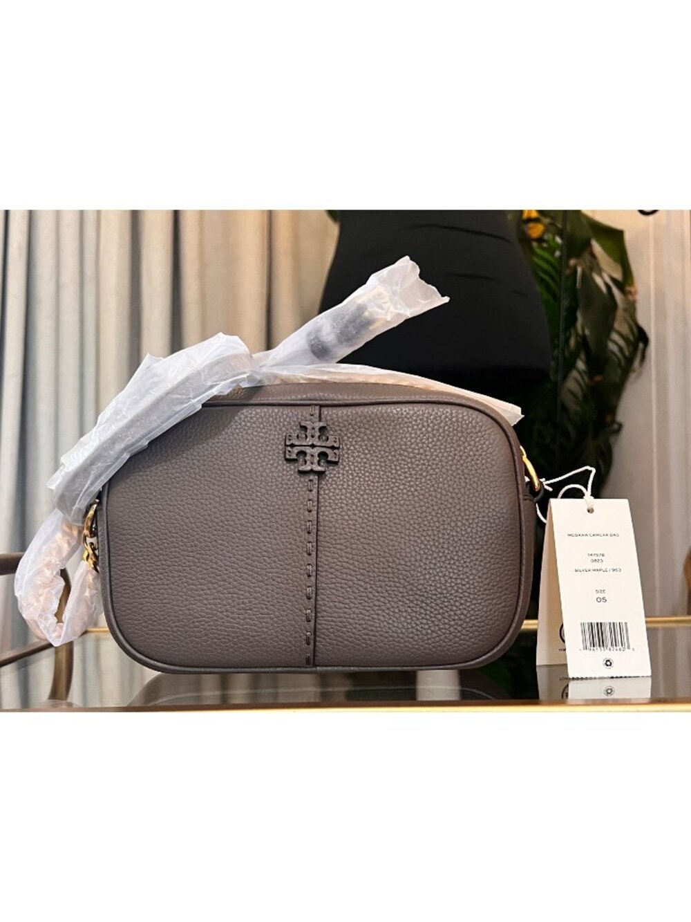 NWT!!!  Authentic Tory Burch Taupe McGraw Camera Bag